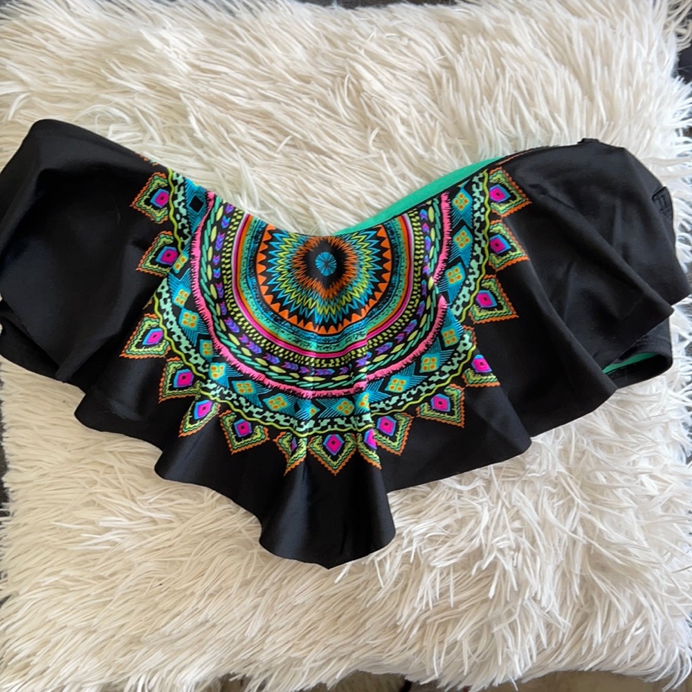 Xhilaration bandeau swim top XL
